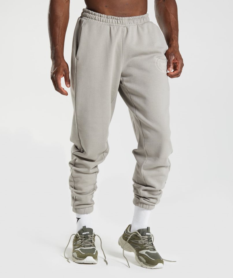 Men\'s Gymshark GS10 Year Jogger Light Grey | NZ 9ENUBY